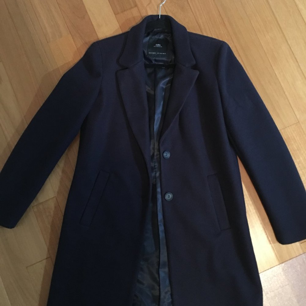Elegant Dark Navy Zara Peacoat